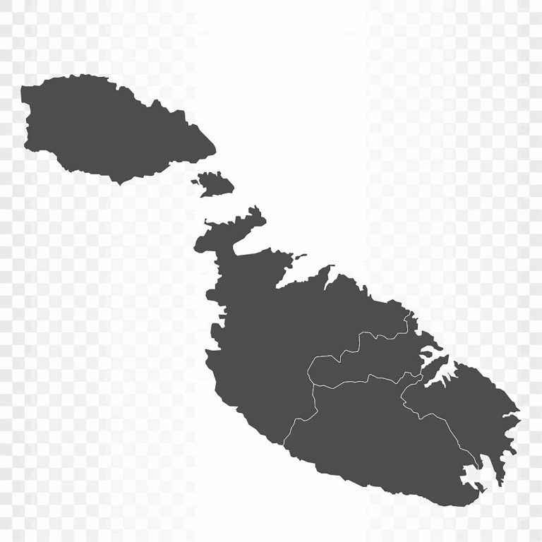 malta map isolated on transparent background